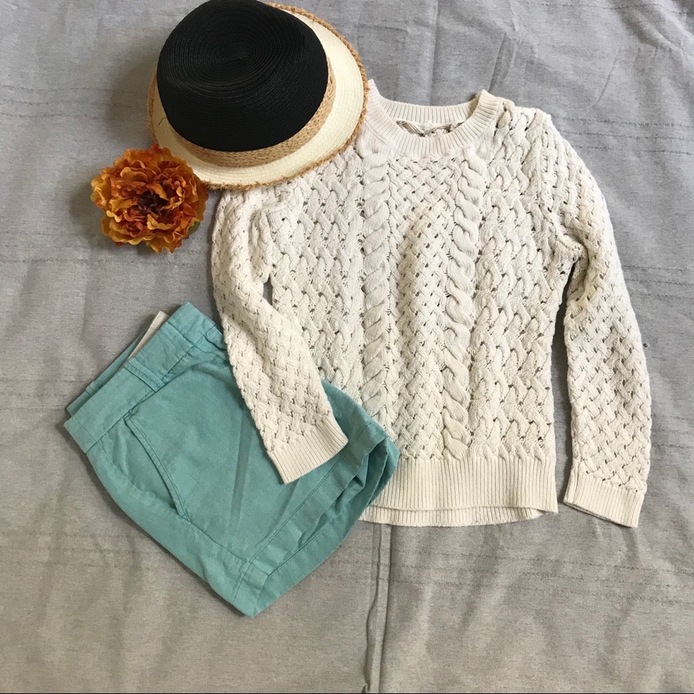 Anthro Knitted & Knotted 3/4 knit sweater XS